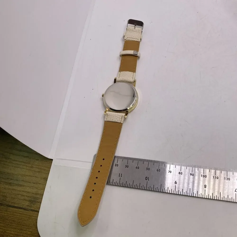 Womens Gold Tone Art Watch Works New Battery